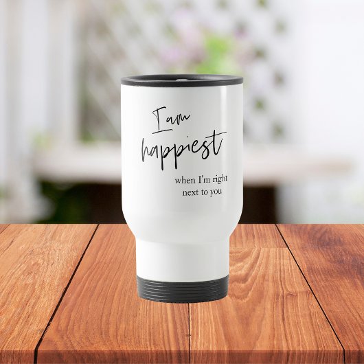 Trendromantisches Black Quote Geschenk Reisebecher