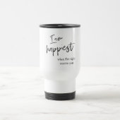 Trendromantisches Black Quote Geschenk Reisebecher (Mittel)