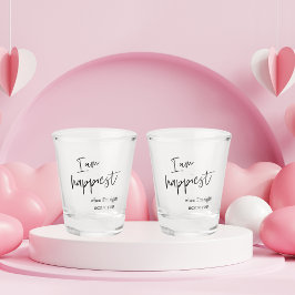 Trendromantisches Black Quote Geschenk Schnapsglas