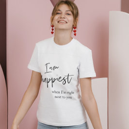 Trendromantisches Black Quote Geschenk T-Shirt