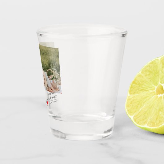 Trendromantisches Zitat | Valentines Bestes Gesche Schnapsglas (Rechts)