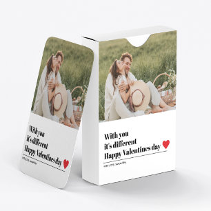 Trendromantisches Zitat   Valentines Bestes Gesche Spielkarten