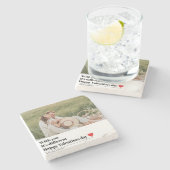 Trendromantisches Zitat | Valentines Bestes Gesche Steinuntersetzer (Seitenansicht)