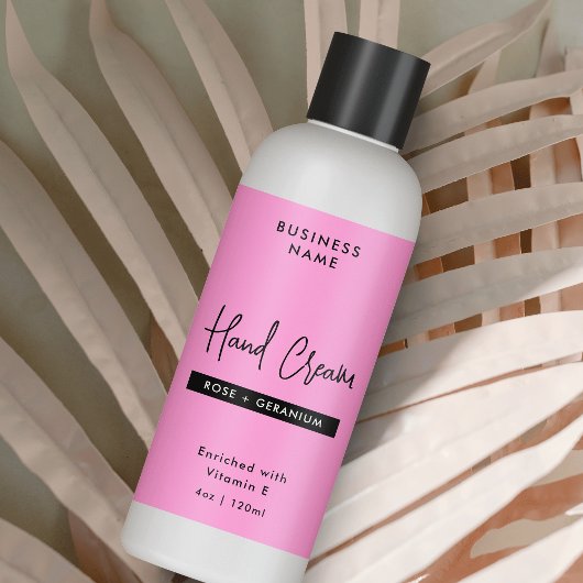 Trendrosa 4 OZ Hautpflege Flasche Wraparodie Etike Rechteckiger Aufkleber