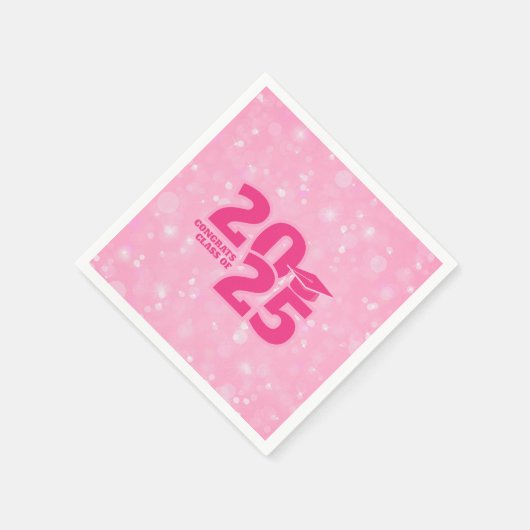 Trendrosa Abschluss Paper Serviette (Ecke)