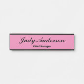 Trendrosa Berufliche Schlichte Handschrift Türschild (Vorderseite )