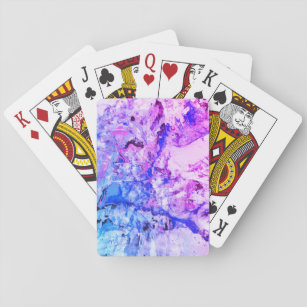 Trendrosa Blau Lila Modernes Abstraktes Template Spielkarten