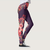 Trendrosa Blume und Lila Leggings (Rechts)