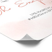 Trendrosa Blütengoldblüte Boho-Schnappschild Poster (Ecke)