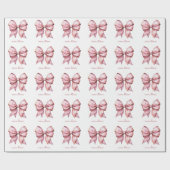 Trendrosa Bow Personalisiert mit Name Monogram Geschenkpapier (Flach)