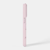 Trendrosa Bow Personalisiert mit Name Monogram iPhone Hülle (Rechte Seite)
