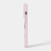 Trendrosa Bow Personalisiert mit Name Monogram iPhone Hülle (Linke Seite)
