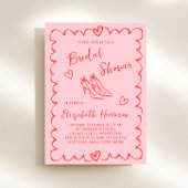 Trendrosa Brautparty Einladung