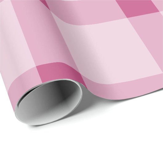 Trendrosa Feiertag Kariert Weihnachten Geschenkpapier (Rolleneckpunkt)