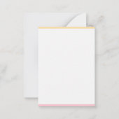 Trendrosa gelb Moderne, handgeschriebene Vorlage (Rückseite)