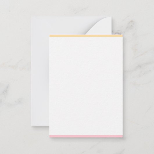 Trendrosa gelb Moderne, handgeschriebene Vorlage (Rückseite)