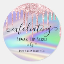 Trendrosa Glitzer Tropfen Imitate Holographic Cust