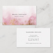 Trendrosa Gold Designer Visitenkarte (Vorne/Hinten)