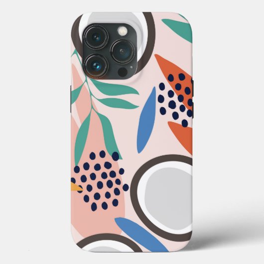 Trendrosa Grüner blauer Kokospalmenhain Case-Mate iPhone Hülle (Rückseite)