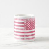 Trendrosa Grunge American Flag Kaffeetasse (Mittel)
