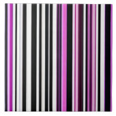 Trendrosa Kollektion mit weißen Streifen Fliese (Vorderseite)