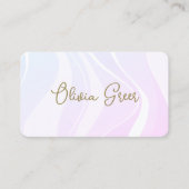 Trendrosa Lavender Retro Waves Visitenkarte (Vorderseite)