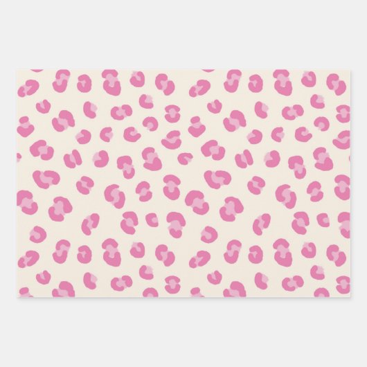 Trendrosa Leopard-Mustergeschenk Geschenkpapier Set (Vorderseite 2)