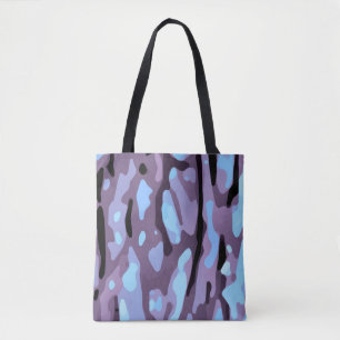 Trendrosa Lila Blau Abstraktes Muster Tasche