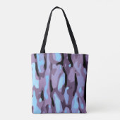 Trendrosa Lila Blau Abstraktes Muster Tasche (Rückseite)