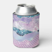 Trendrosa Lila Silber Agate Dosenkühler (Kanne Vorderseite)