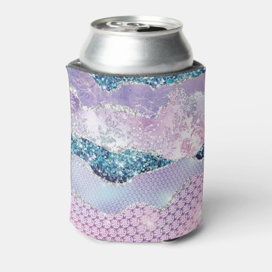 Trendrosa Lila Silber Agate Dosenkühler (Kanne Rückseite)