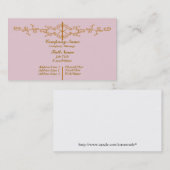 Trendrosa mit Gold Design Business Card Vorlage Visitenkarte (Vorne/Hinten)