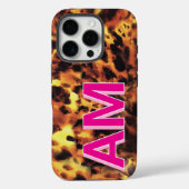 Trendrosa Mit Monogramm Tortoiseshell Case-Mate iPhone Hülle (Rückseite)