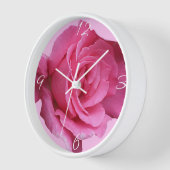 Trendrosa Rosa Blütenrose Moderne boho schön Uhr (Winkel)