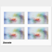 Trendrosa Rosa Gelb Orange Blue Green Custom Rechteckiger Aufkleber (Blatt)