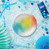 Trendrosa Rosa Lila-gelb-grün Moderne Pappteller (Party)