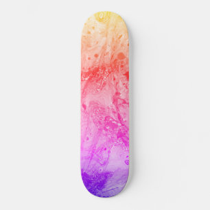 Trendrosa Rosa Lila-gelb-grün Moderne Skateboard