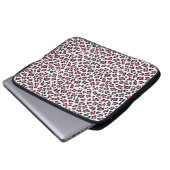 Trendrosa, schwarz geätzte Buchse Laptopschutzhülle (Vorne Knopf)