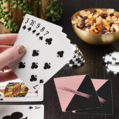 Trendrosa Schwarzer Glitzer Personalisiert Chic Gl Spielkarten (In Situ)