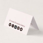 Trendrosa Süßigkeiten Kuchen Bäckerei Visitenkarten (Rückseite)