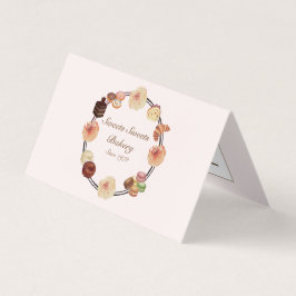 Trendrosa Süßigkeiten Kuchen Bäckerei Visitenkarten