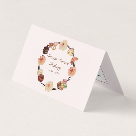 Trendrosa Süßigkeiten Kuchen Bäckerei Visitenkarten (Vorderseite)