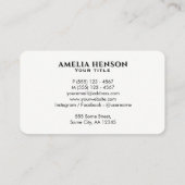 Trendrosa Türkis Blaues Wasser Streifen Visitenkarte (Rückseite)