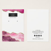 Trendrosa und goldenes Agate Earring Display (Vorne & Hinten)