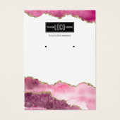 Trendrosa und goldenes Agate Earring Display (Vorderseite)