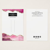 Trendrosa und goldfarbene Agate Hair Clip Display (Vorne & Hinten)