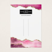 Trendrosa und goldfarbene Agate Hair Clip Display (Vorderseite)