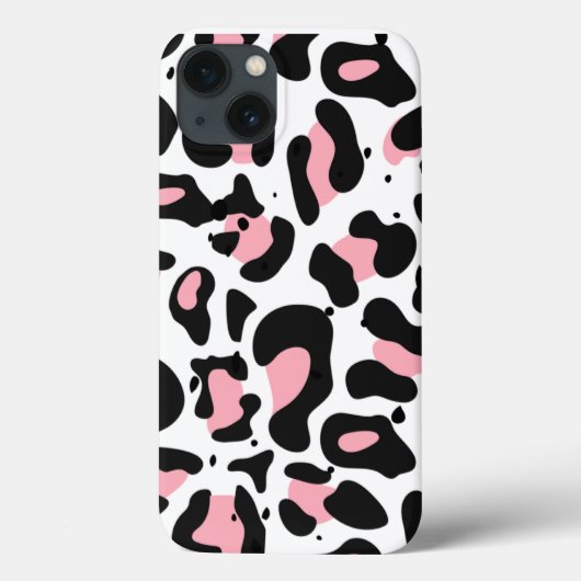Trendrosa und schwarze Leoparden Case-Mate iPhone Hülle (Rückseite)