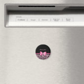 Trendrosa und schwarze Leoparden, rosa und rosafar Magnet (In Situ (Geschirrspüler))