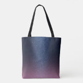 Trendrosa und schwarzer Glitzer Personalisiert Tasche (Rückseite)